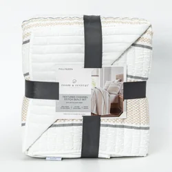 Room & Retreat Cabana Woven Stripe Quilt Set Fq