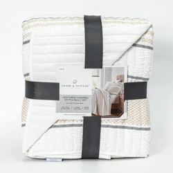 Room & Retreat Cabana Woven Stripe Quilt Set King
