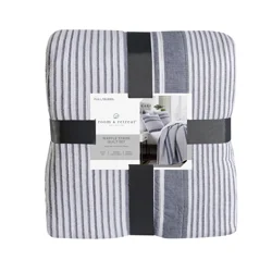 Room & Retreat Waffle Stripe Quilt Set Full/Queen