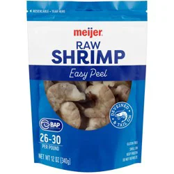 Meijer Raw Shrimp, Easy Peel & Deveined, Tail-On, 26-30 Per Lb, 12oz