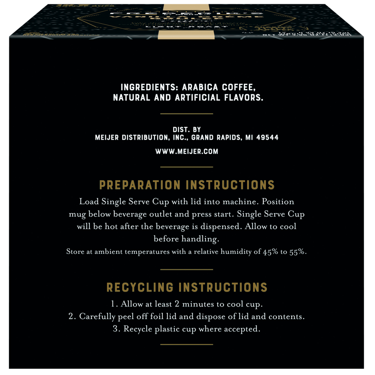 slide 3 of 5, Frederiks By Meijer Pods Vanilla Creme Brulee - 12 ct, 12 ct