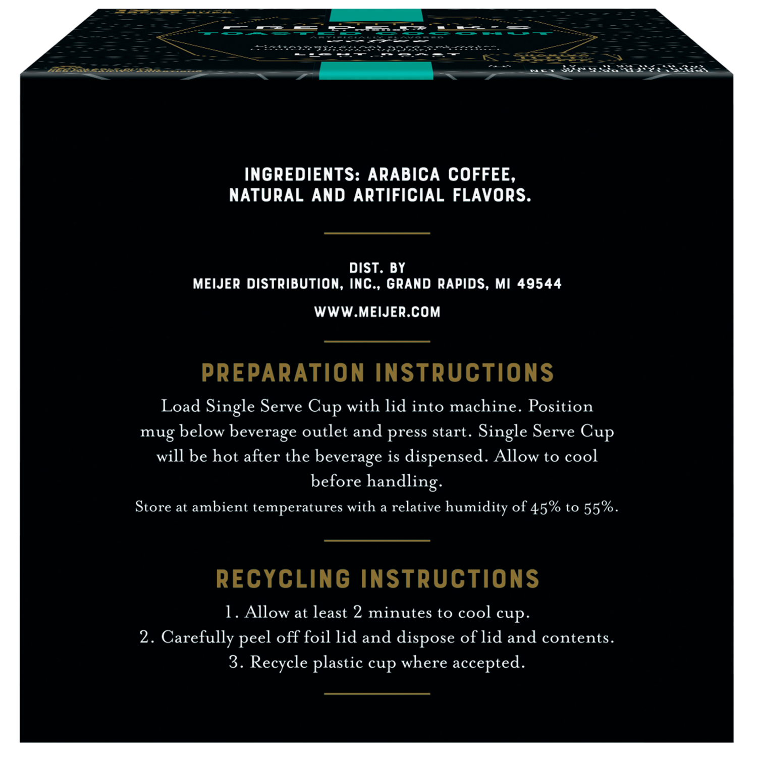 slide 3 of 5, Frederiks By Meijer Frederiks Toasted Coconut Pods- 12 ct, 12 ct