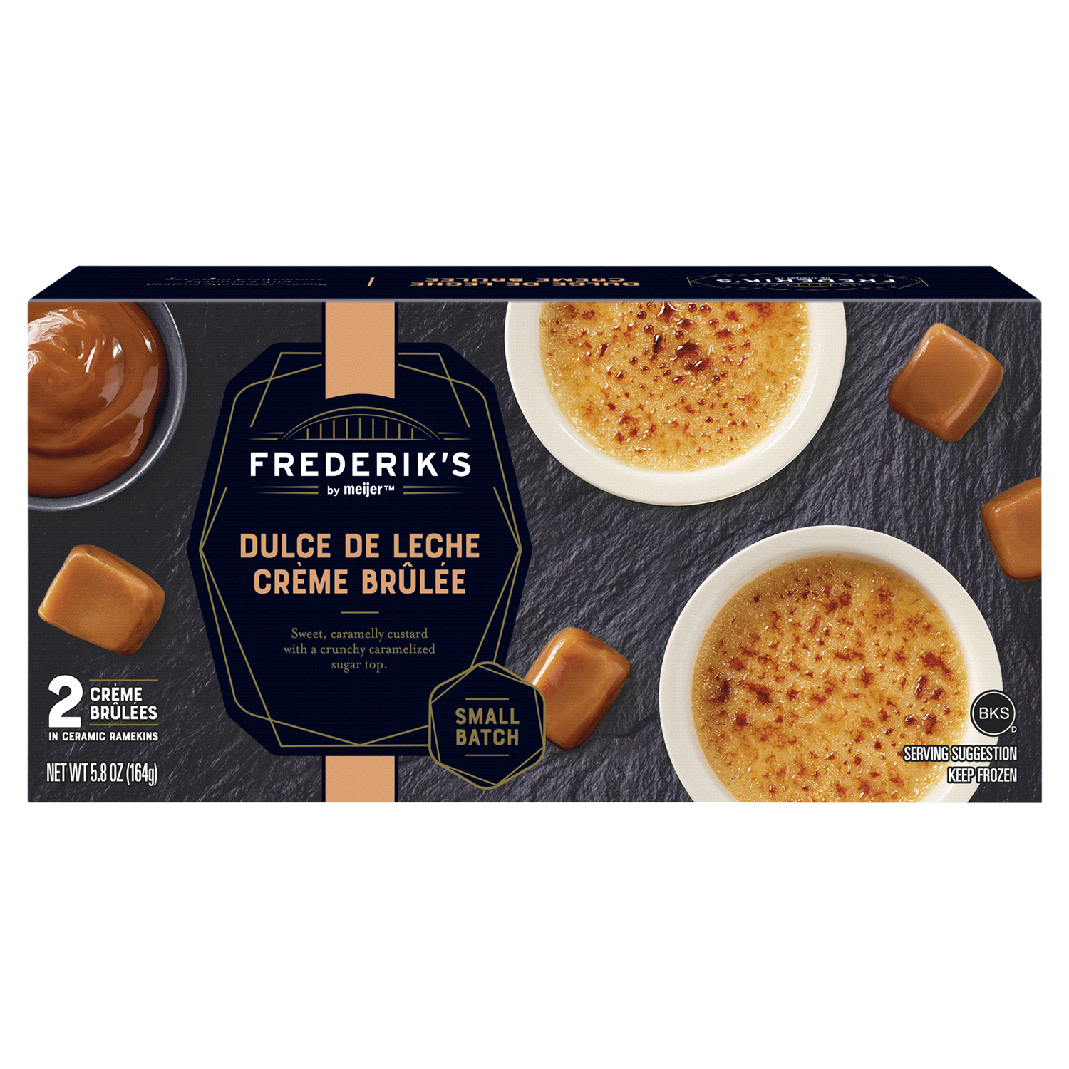slide 1 of 5, FREDERIKS BY MEIJER Frederik's by Meijer Dulce De Leche Crème Brûlée, 2 ct