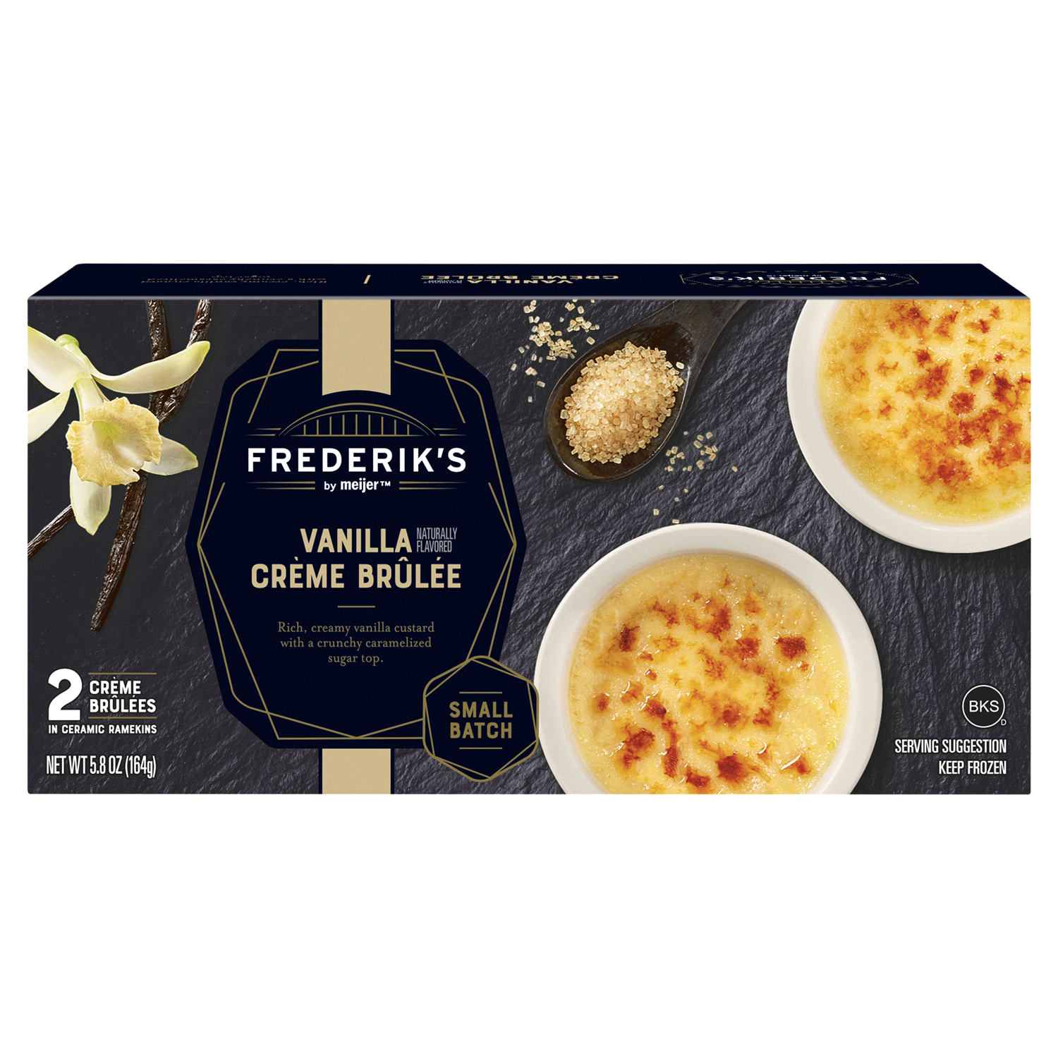 slide 1 of 5, FREDERIKS BY MEIJER Frederik's by Meijer Vanilla Crème Brûlée, 2 ct