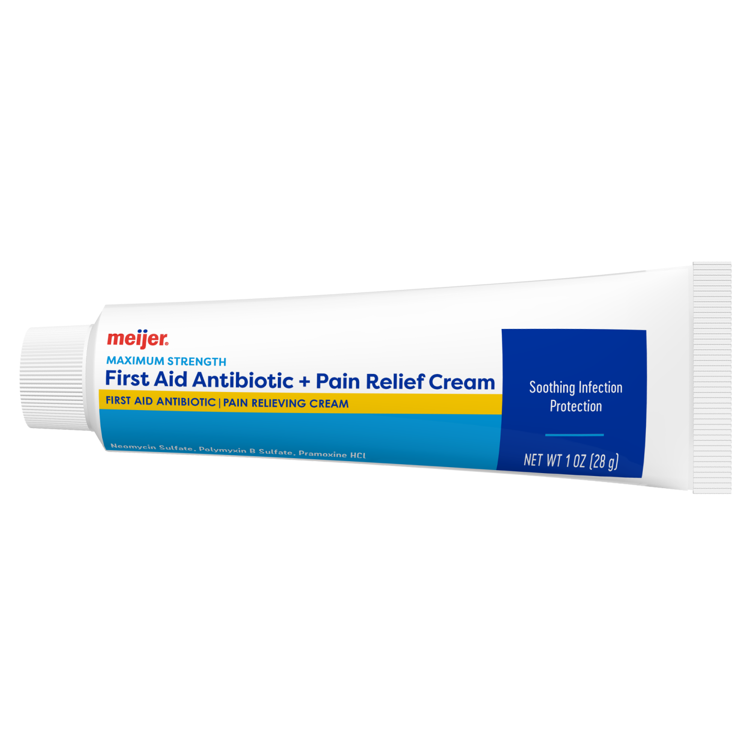 slide 2 of 2, Meijer Maximum Strength Triple Antibiotic + Pain Relief Ointment, 1 oz
