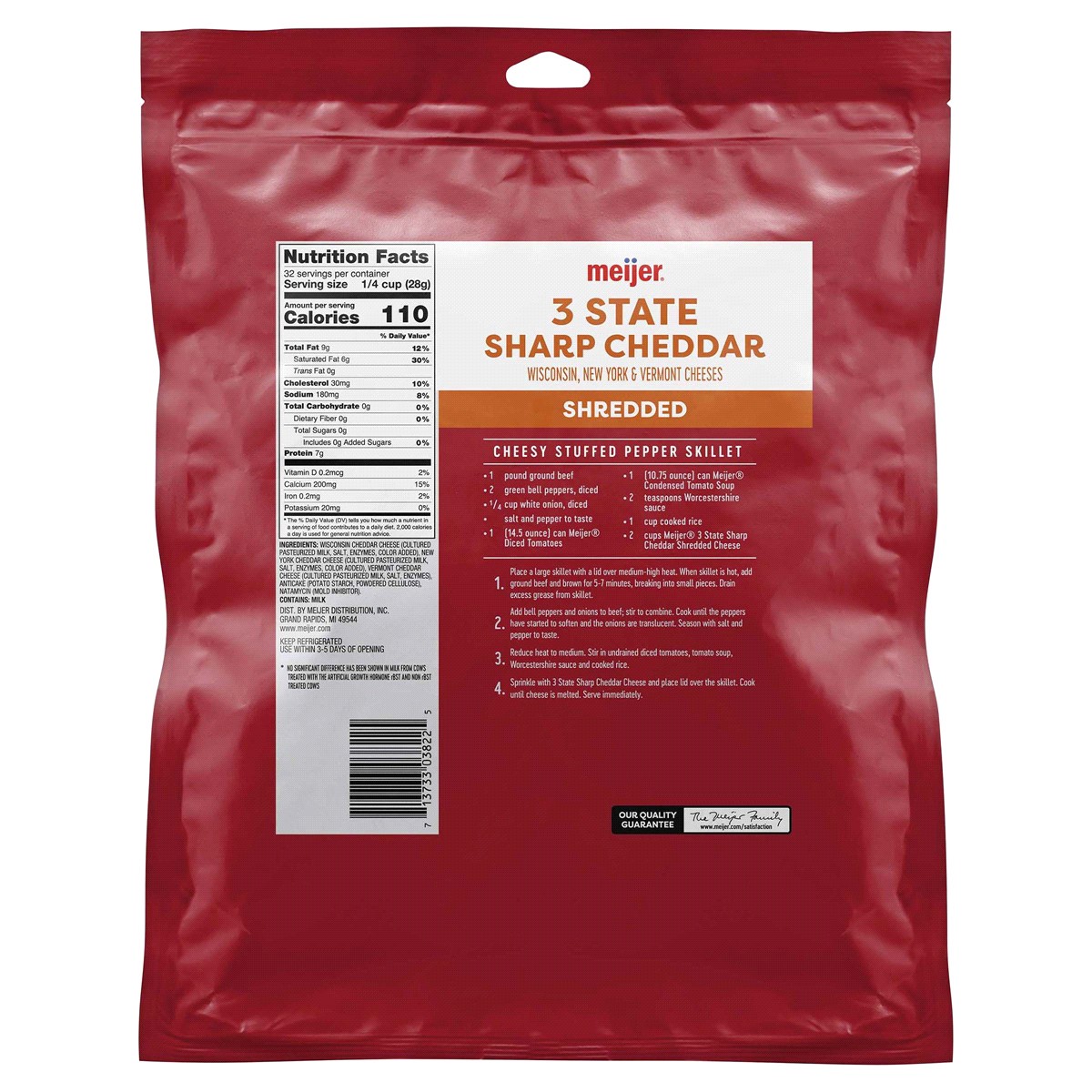 slide 2 of 2, Meijer Shred Triple Cheddar Blend 32 Oz, 32 oz