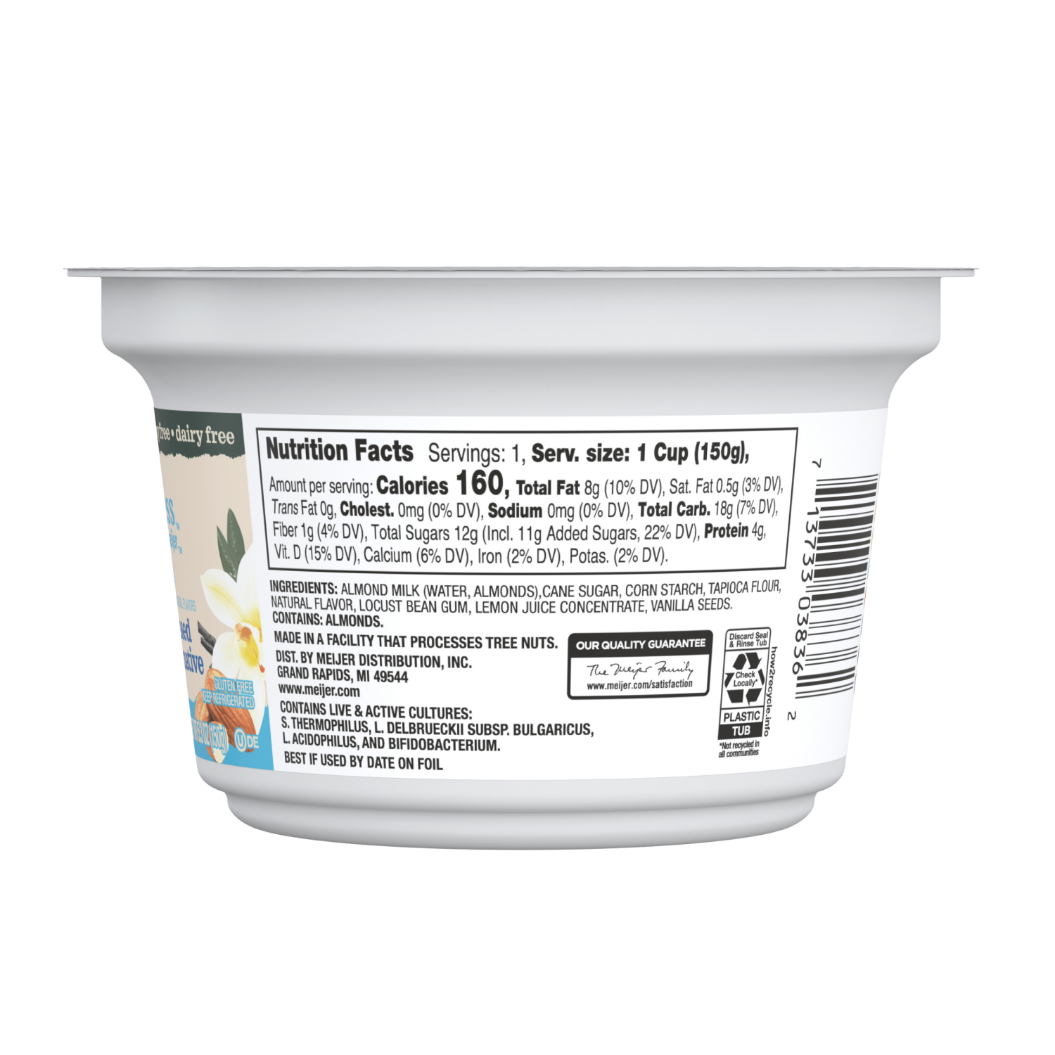 slide 2 of 5, True Goodness Almond Milk Yogurt, Vanilla - 5.3 oz, 5.3 oz