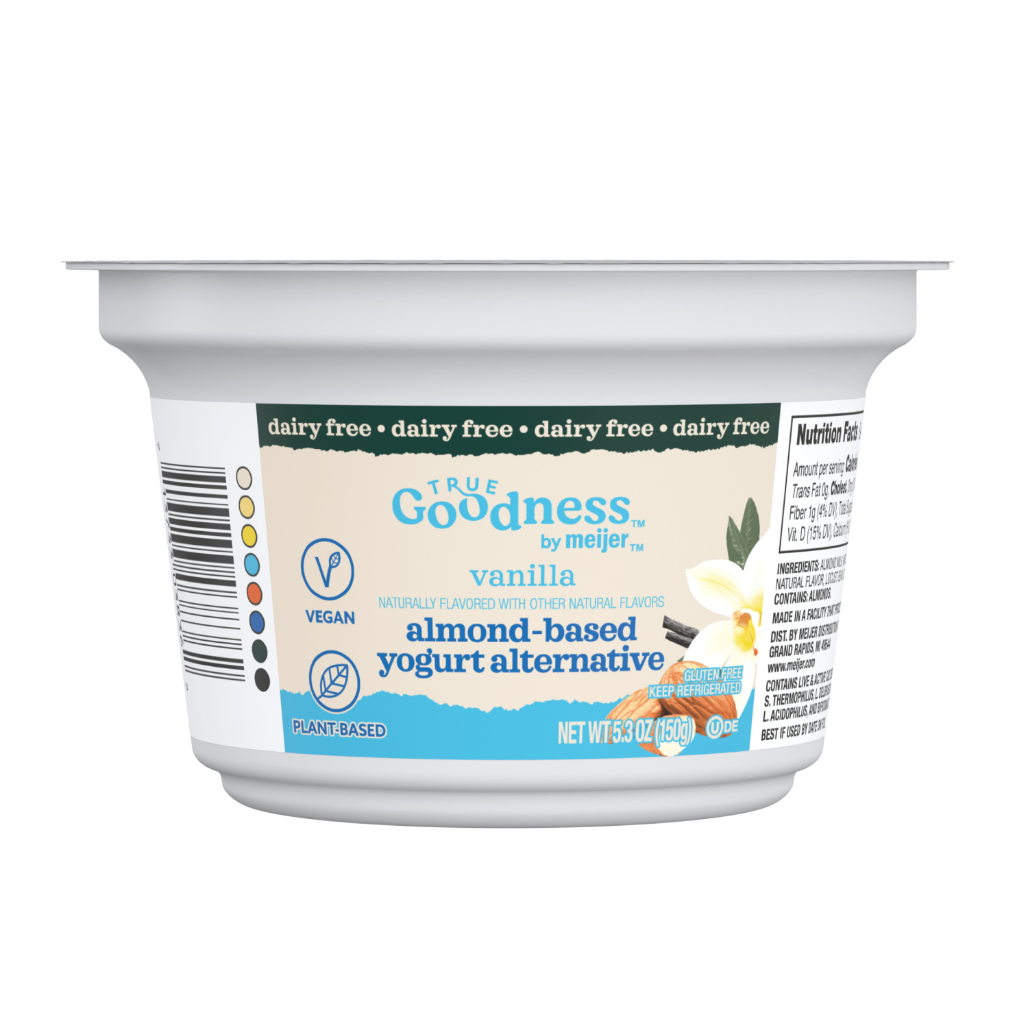 slide 1 of 5, True Goodness Almond Milk Yogurt, Vanilla - 5.3 oz, 5.3 oz