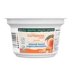 True Goodness Almond Milk Yogurt, Peach - 5.3 oz