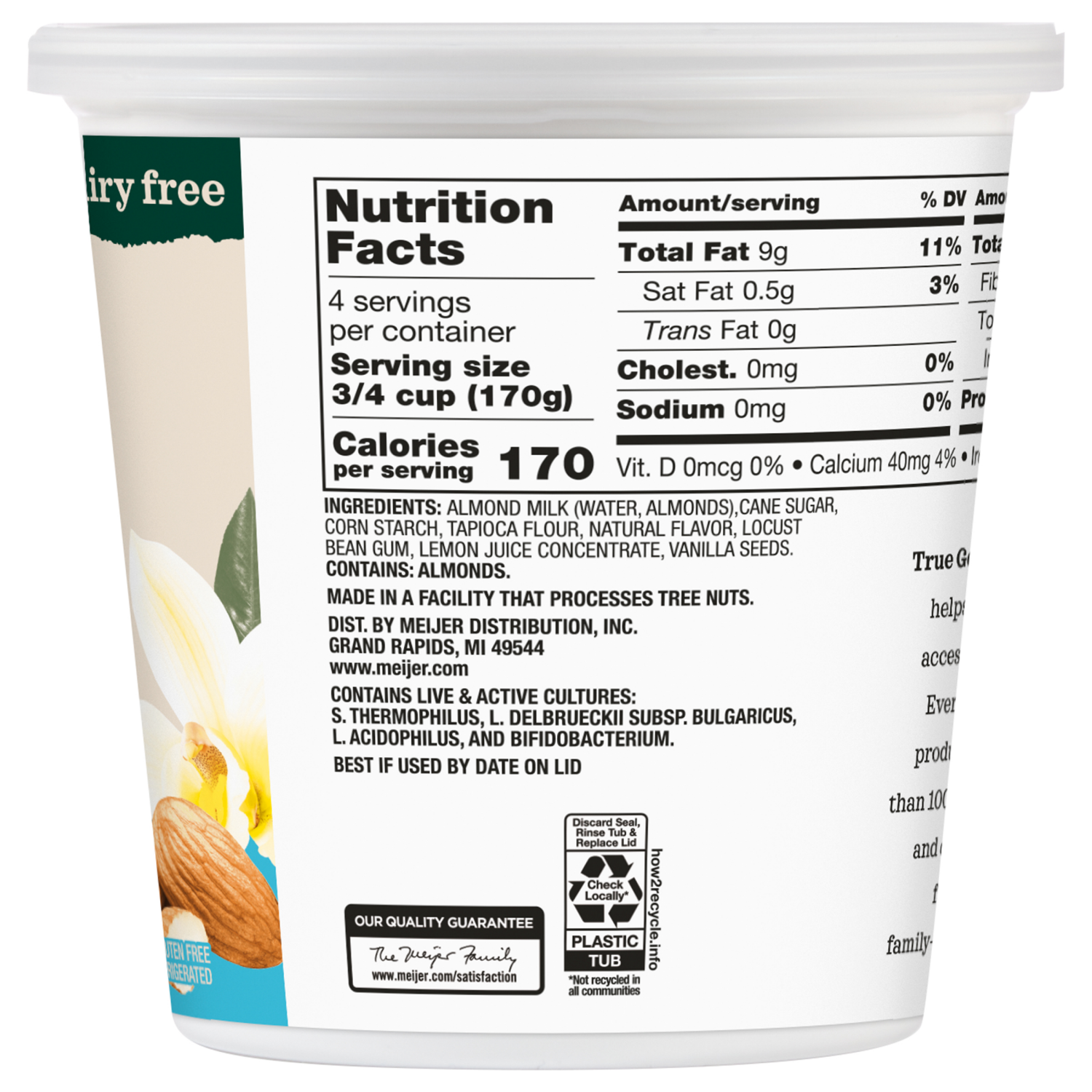 slide 4 of 4, True Goodness Almond Milk Yogurt Vanilla - 24 oz, 24 oz