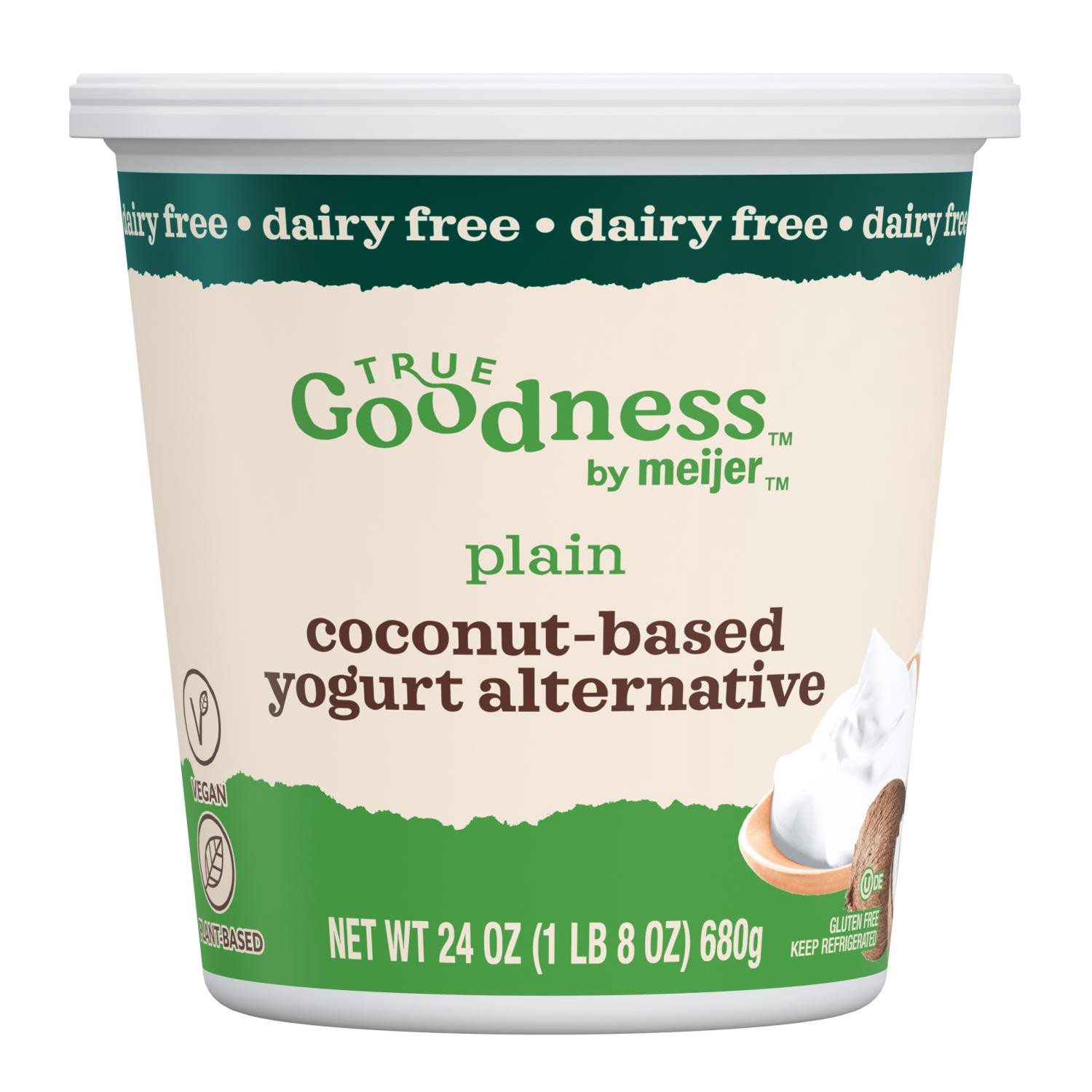 slide 1 of 3, Coconut Milk Yogurt, Plain, 24 Oz, 24 oz