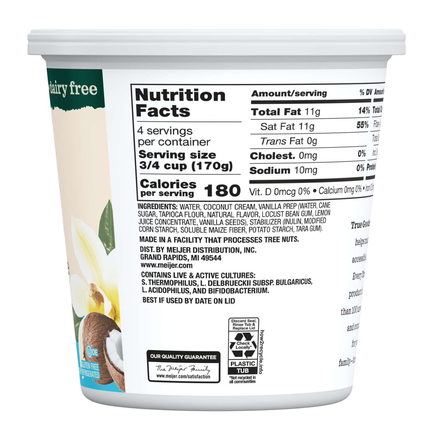 slide 2 of 4, True Goodness Coconut Milk Yogurt Vanilla, 24 oz