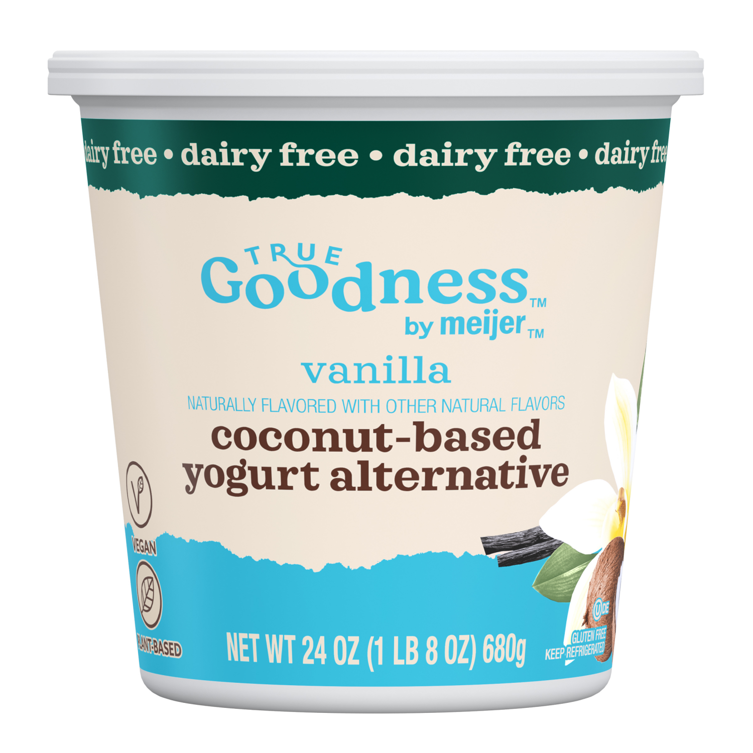 slide 1 of 4, True Goodness Coconut Milk Yogurt Vanilla, 24 oz