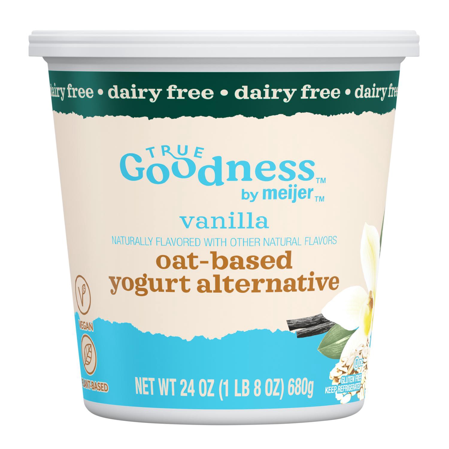 slide 1 of 3, True Goodness Vanilla Oat Milk Yogurt, 24 Oz, 24 oz