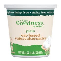 True Goodness Oat Milk Yogurt, Plain, 24 Oz