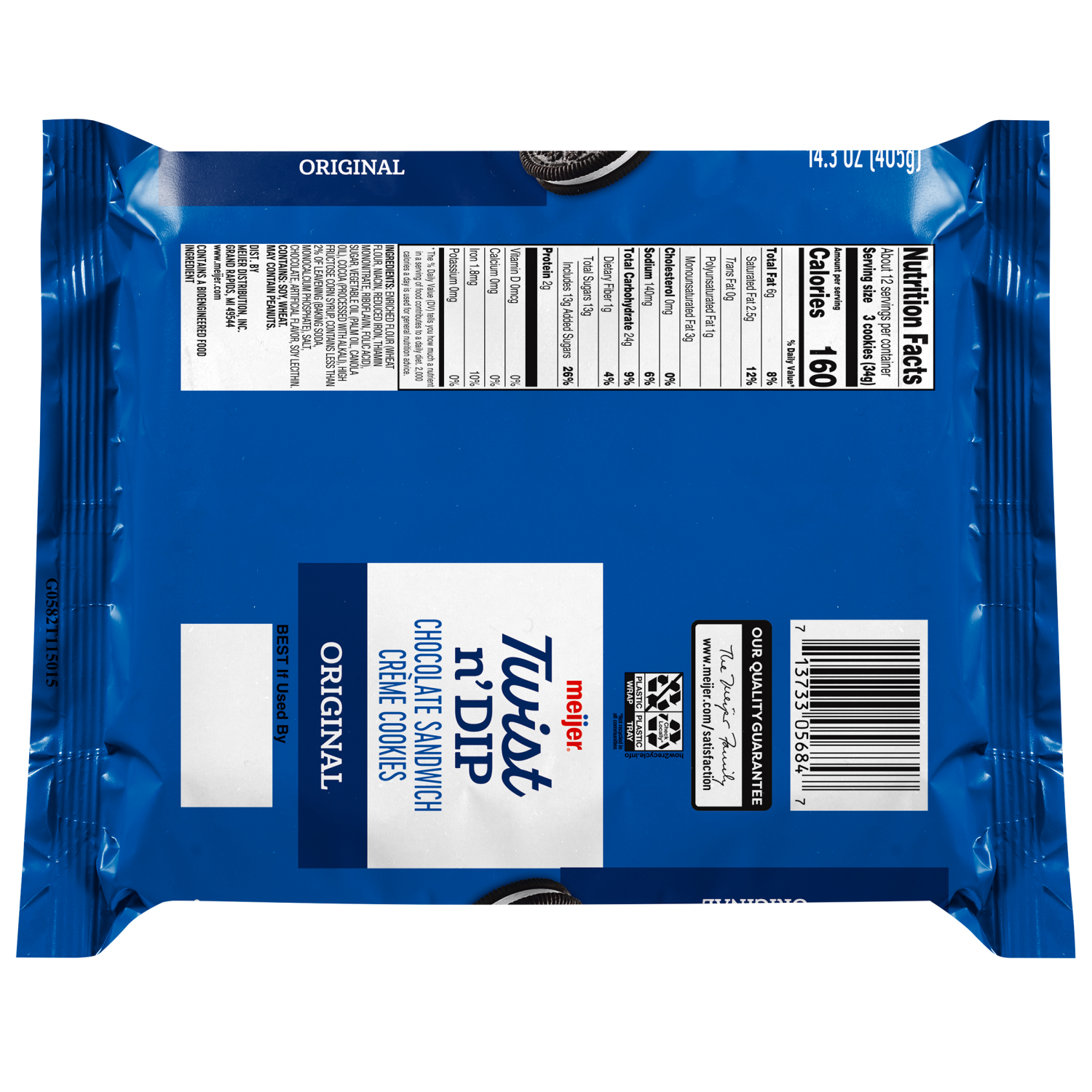 slide 2 of 2, Meijer Original Twist n Dip Cookies, 14.3 oz