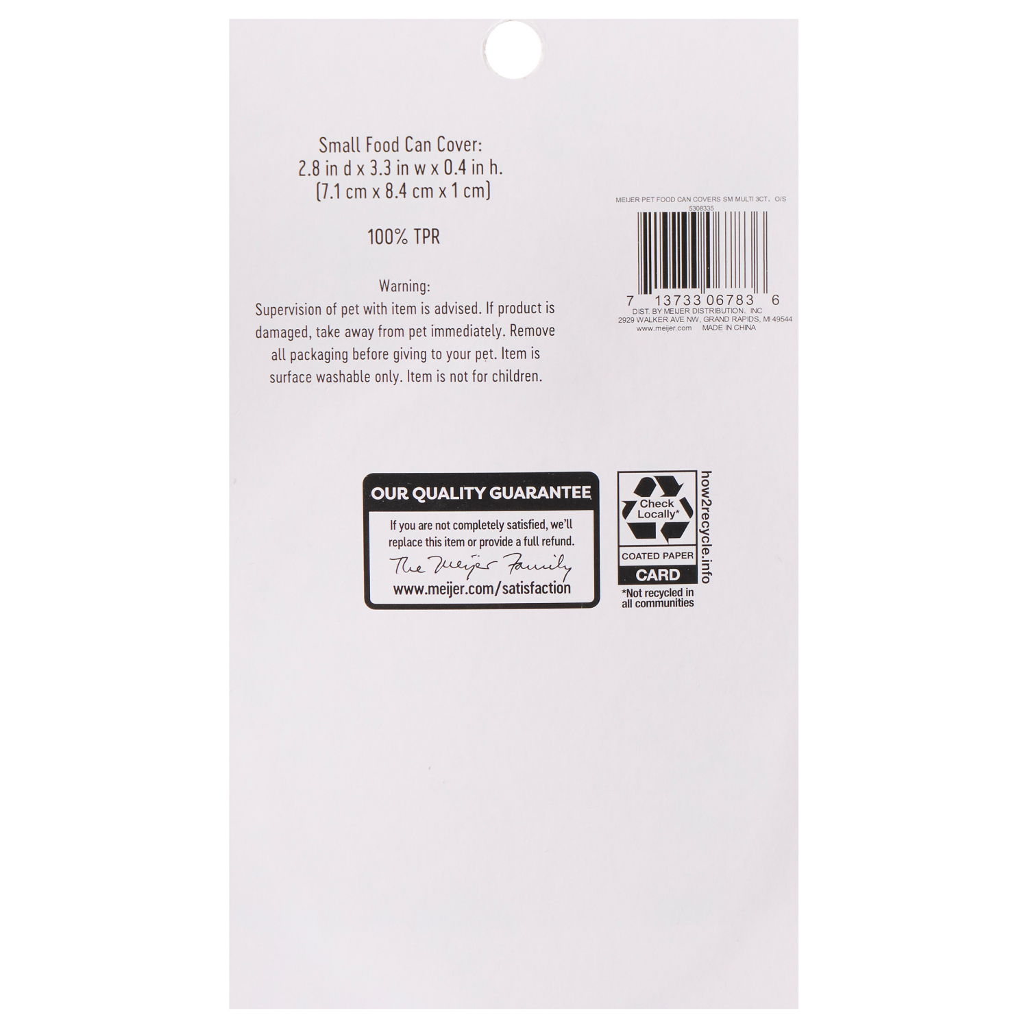 slide 2 of 2, Meijer Pet Food Can Covers, Blue/Green/Orange, Small, 3 ct