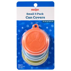 Meijer Pet Food Can Covers, Blue/Green/Orange, Small
