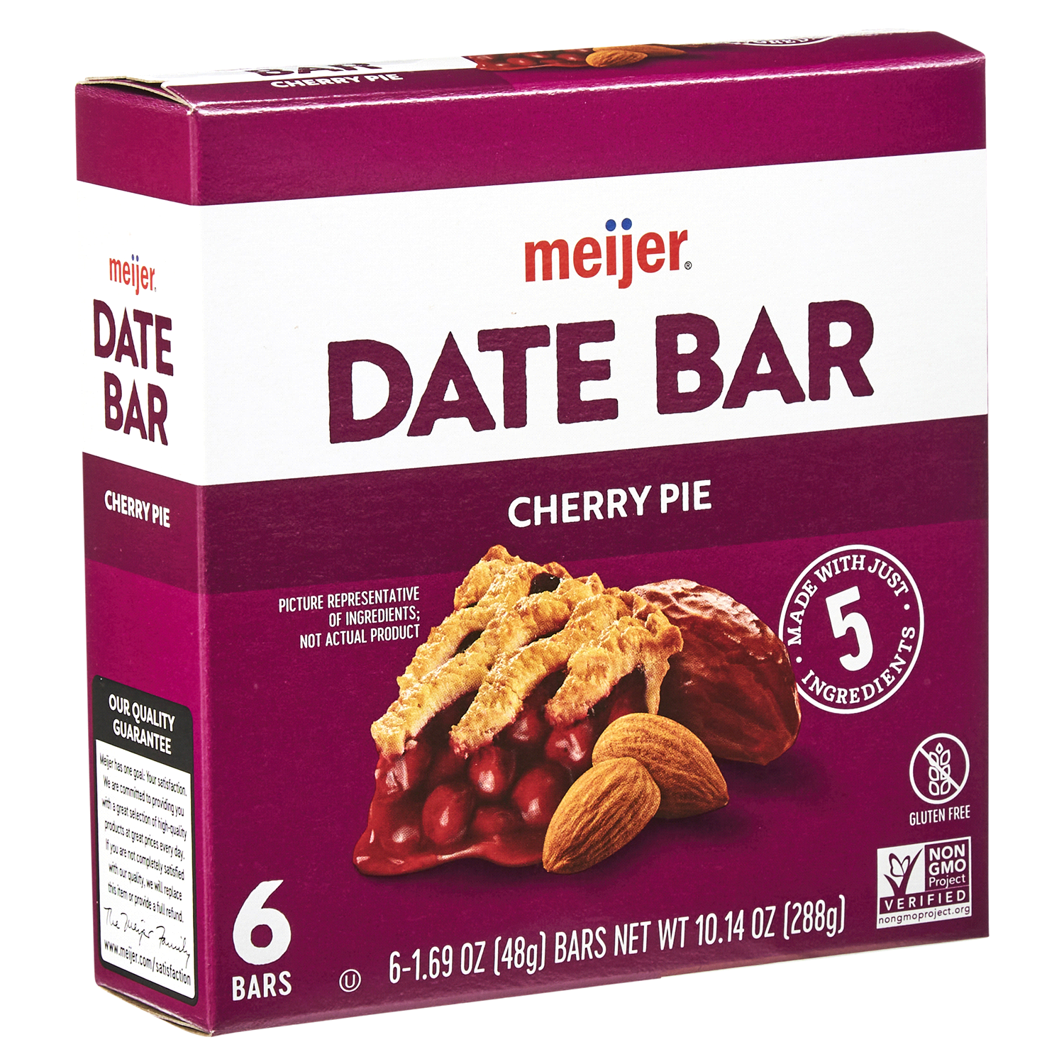 slide 4 of 5, Meijer Chewy Date Bar, Cherry Pie, 6 ct