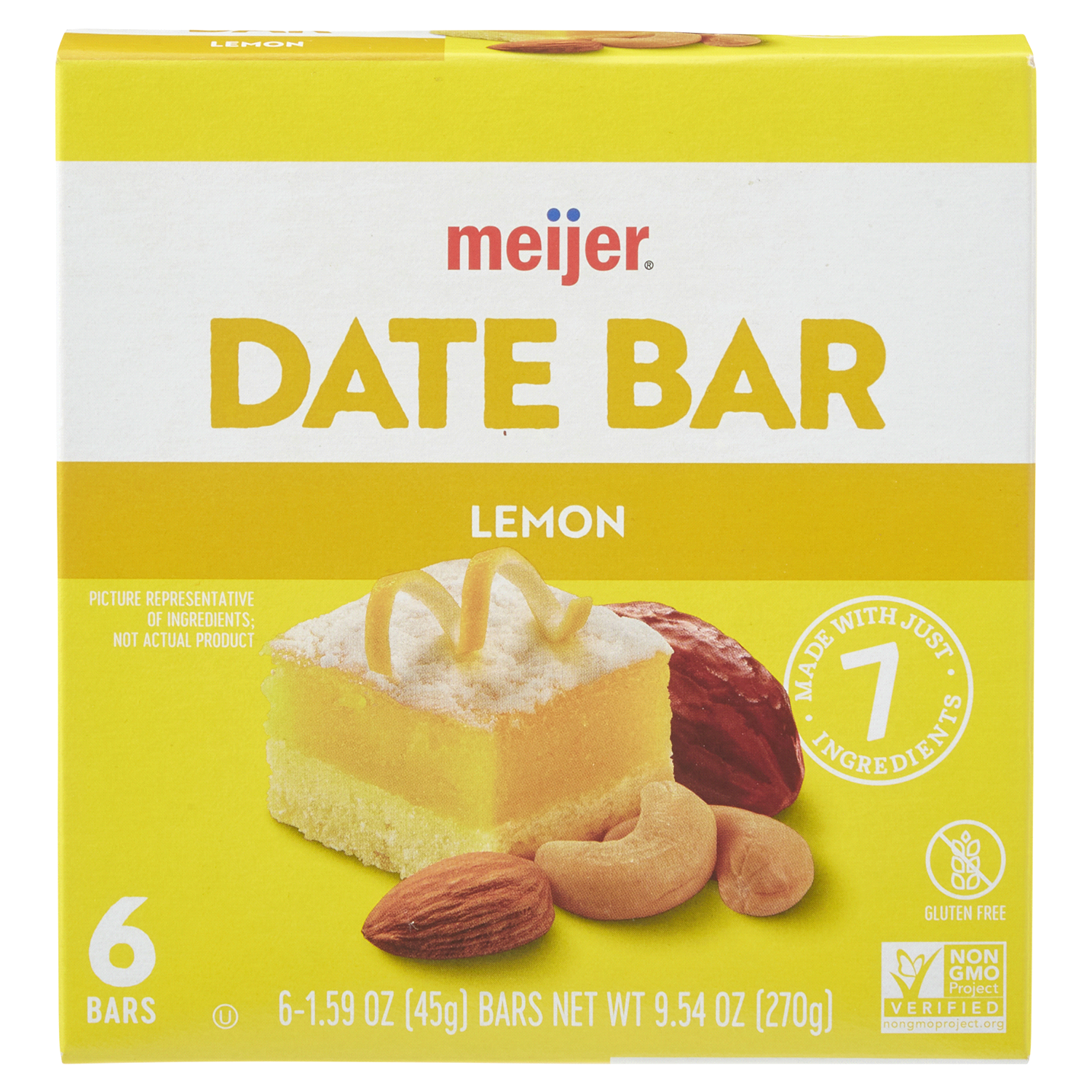 slide 1 of 5, Meijer Date Bar Lemon - 6/1.59 oz, 6/1.59 oz