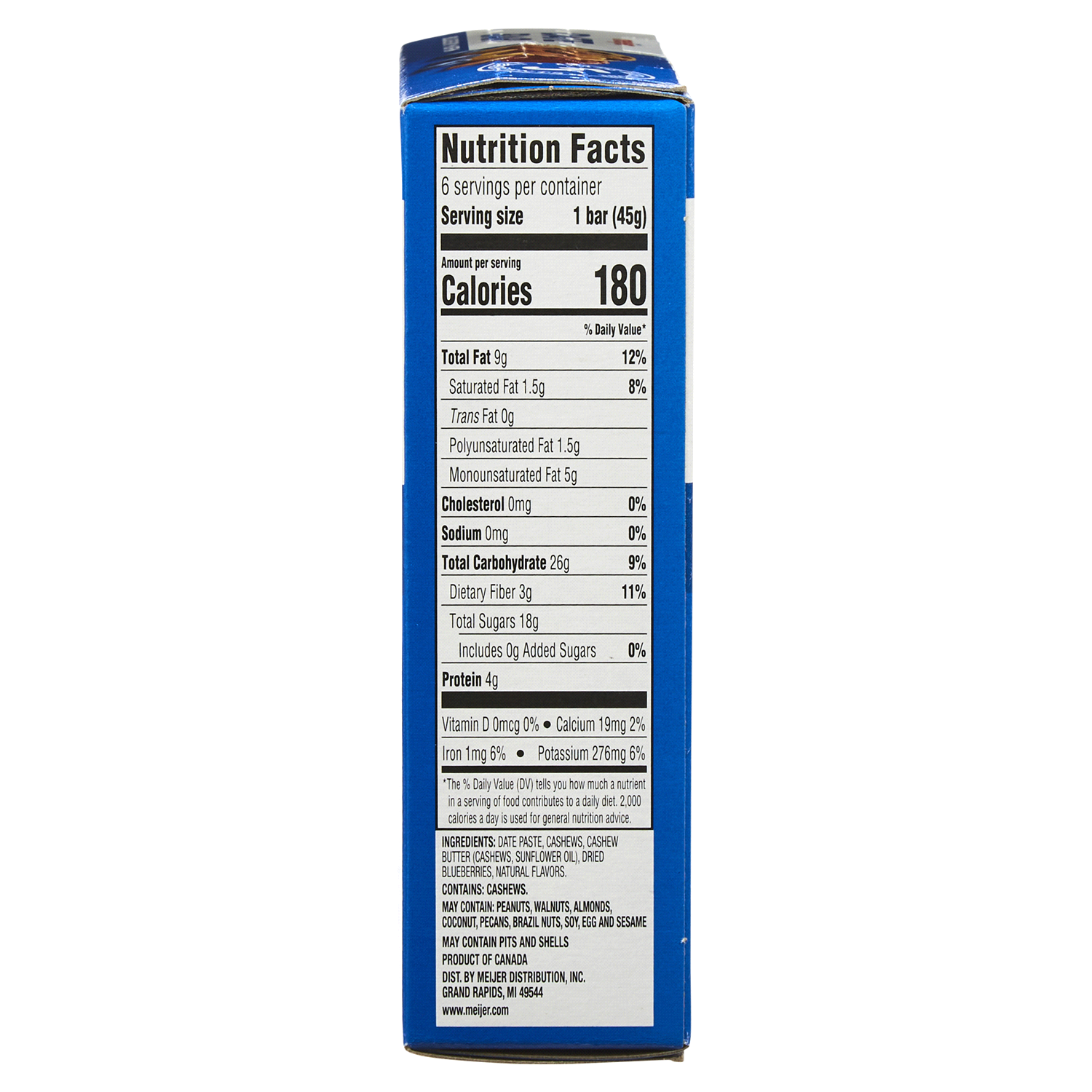 slide 3 of 5, Meijer Date Bar Blueberry Muffin /, 6 ct; 1.59 oz