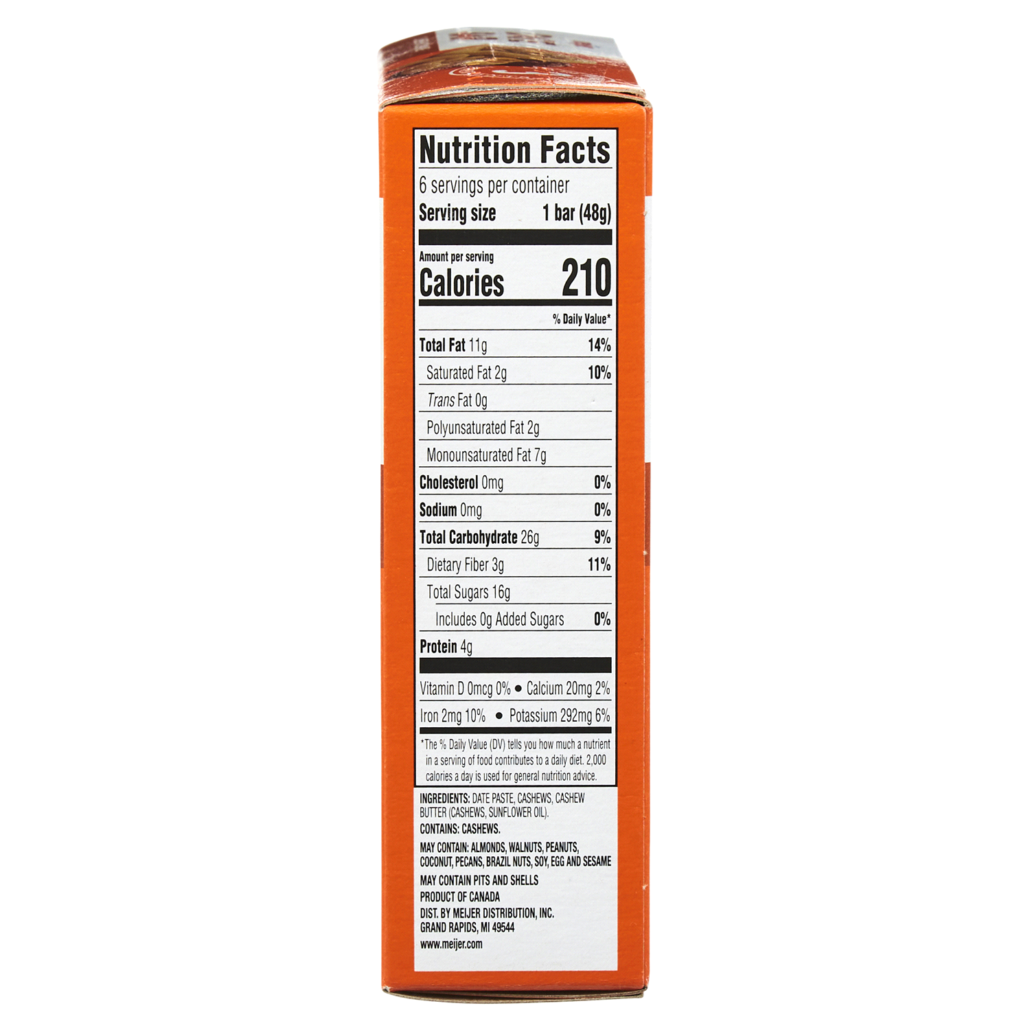 slide 3 of 5, Meijer Cashew Cookie Date Bars, 6ct, 6 ct