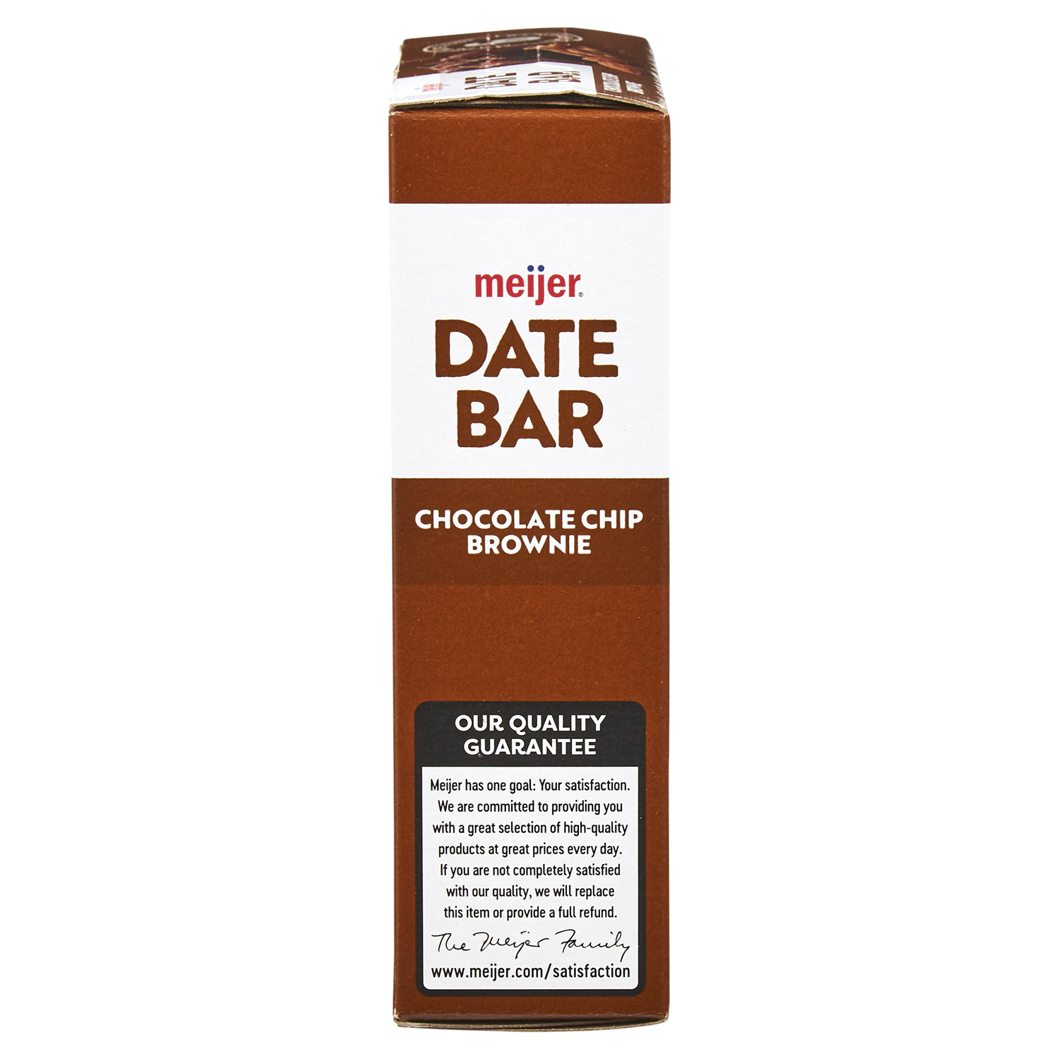 slide 2 of 5, Meijer Chewy Date Bar, Chocolate Chip Brownie, 6 ct