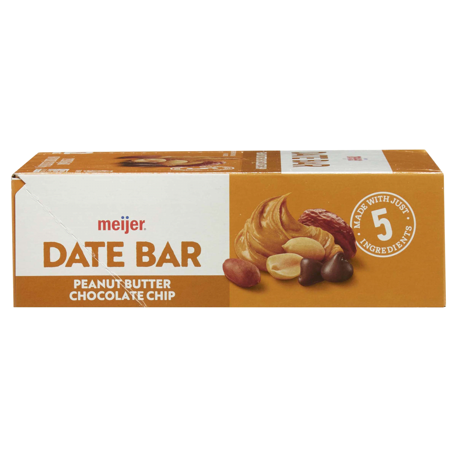 slide 3 of 5, Meijer Date Bar Pnut Btr Choc Chip /, 12 ct