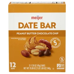 Meijer Date Bar Pnut Btr Choc Chip /