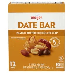 Meijer Date Bar Pnut Btr Choc Chip /