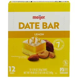 Meijer Chewy Date Bar, Lemon