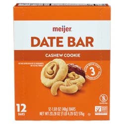 Meijer Chewy Date Bar, Cashew Cookie