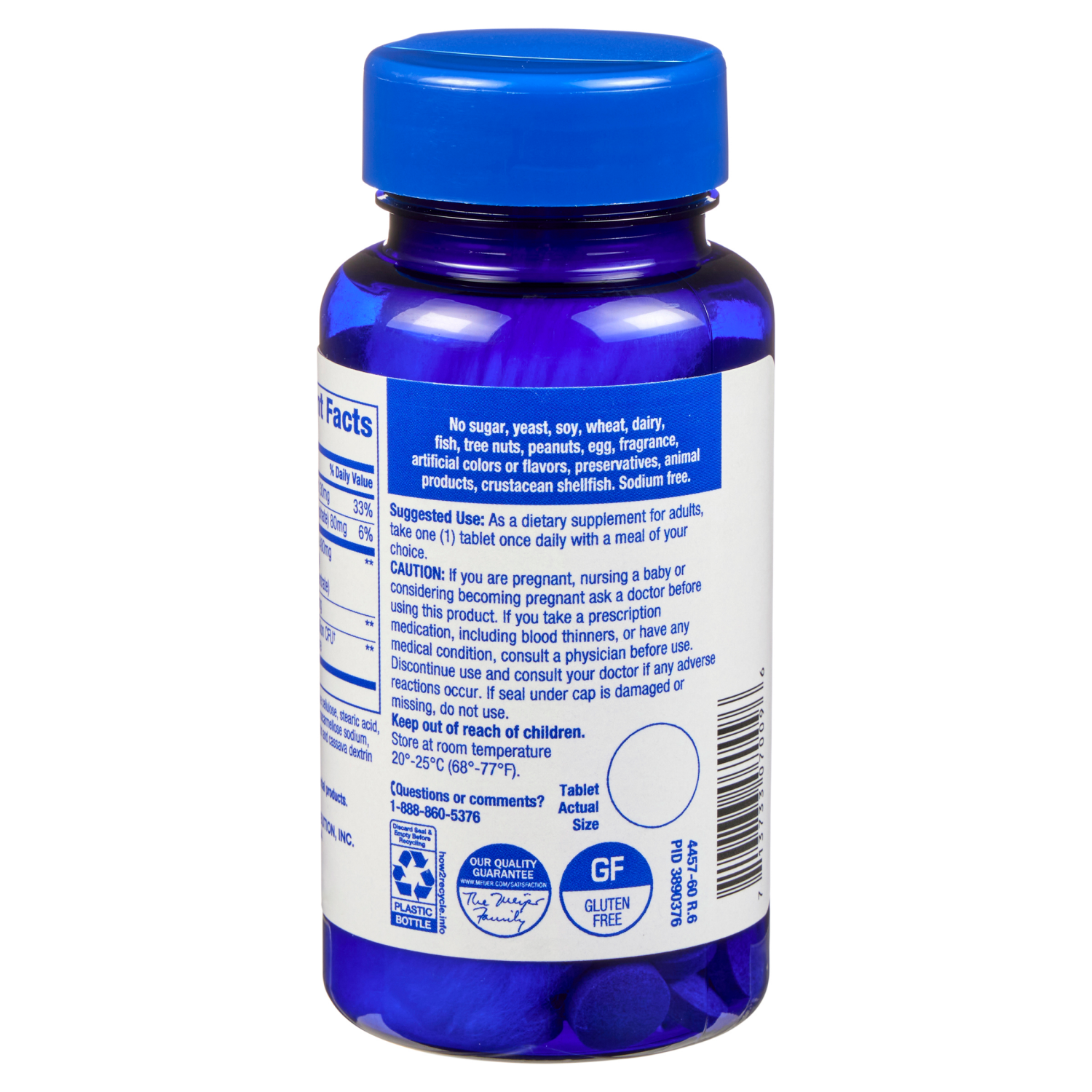 slide 2 of 3, MEIJER WELLNESS Meijer Cranberry + Probiotic Tablets, with Vitamin C and Calcium, 60 ct