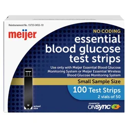Meijer Essential Glucose Test Strips 100 Ct