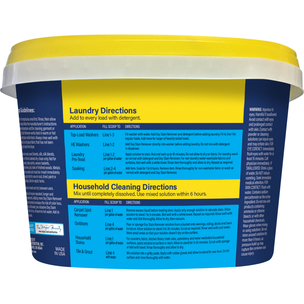 slide 2 of 2, Meijer Oxy Stain Remover & Multi-purpose Cleaner, 48 oz