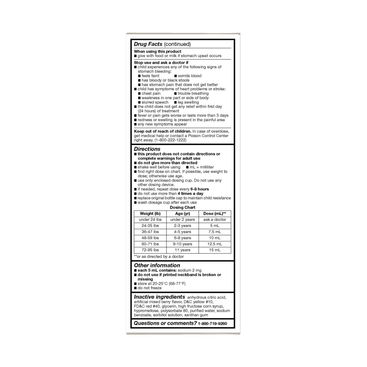 slide 18 of 21, Meijer Children's Ibuprofen Oral Suspension per, Berry Flavor, 100 mg, 5 ml, 2 x 8 oz