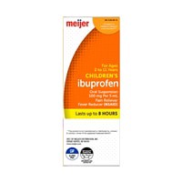 slide 16 of 21, Meijer Children's Ibuprofen Oral Suspension per, Berry Flavor, 100 mg, 5 ml, 2 x 8 oz