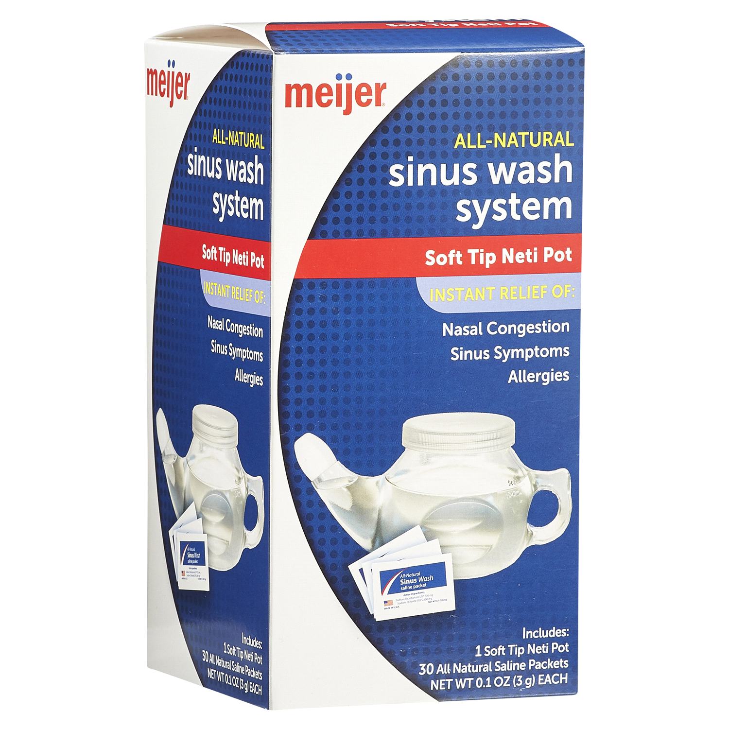 slide 4 of 5, Meijer Sinus Wash NetiPot Kit, 1 ct, 1 ct
