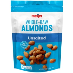 Meijer Whole Raw Almonds, 25 OZ