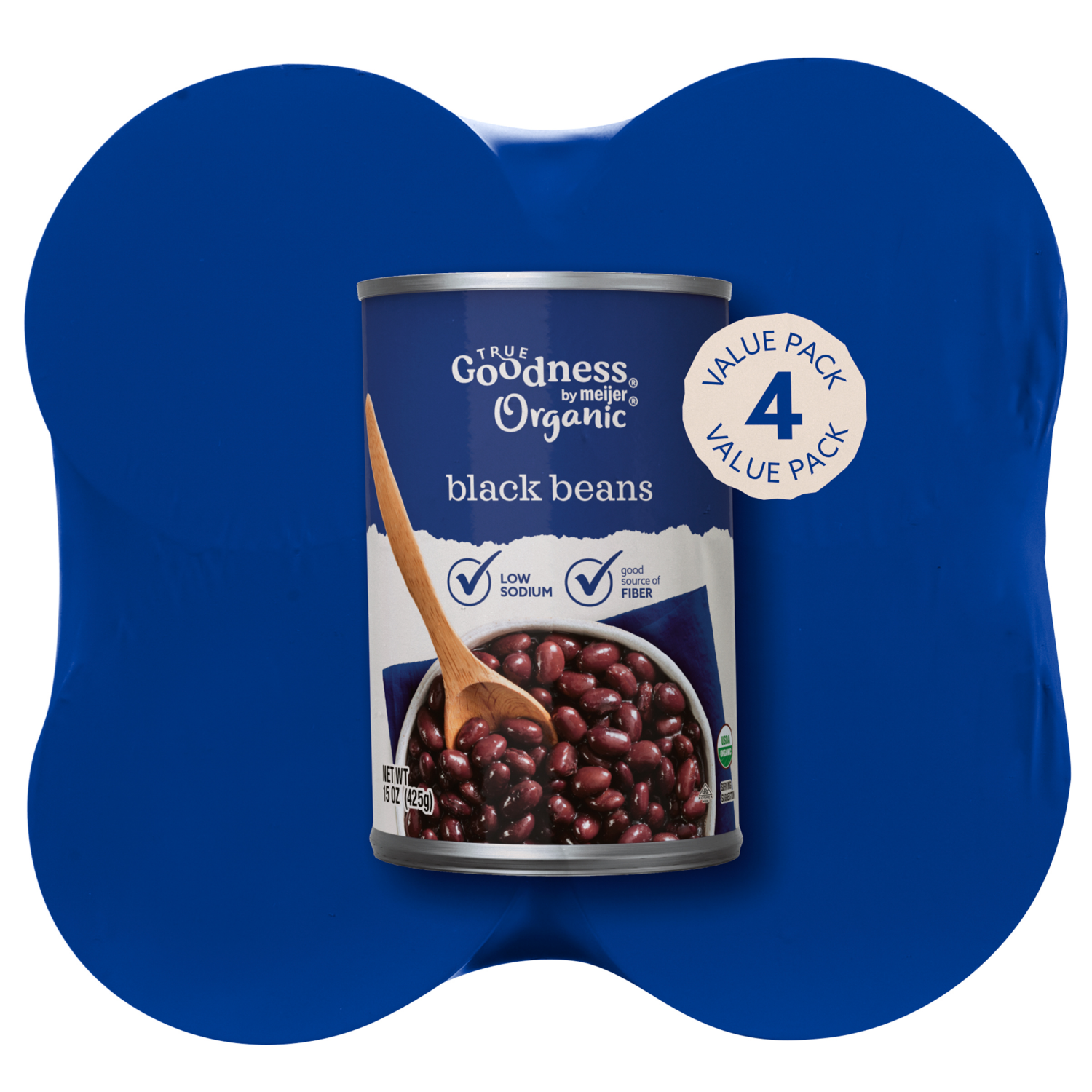 slide 2 of 2, True Goodness Organic Black Beans 4Ct/15 Oz, 4 ct; 15 oz