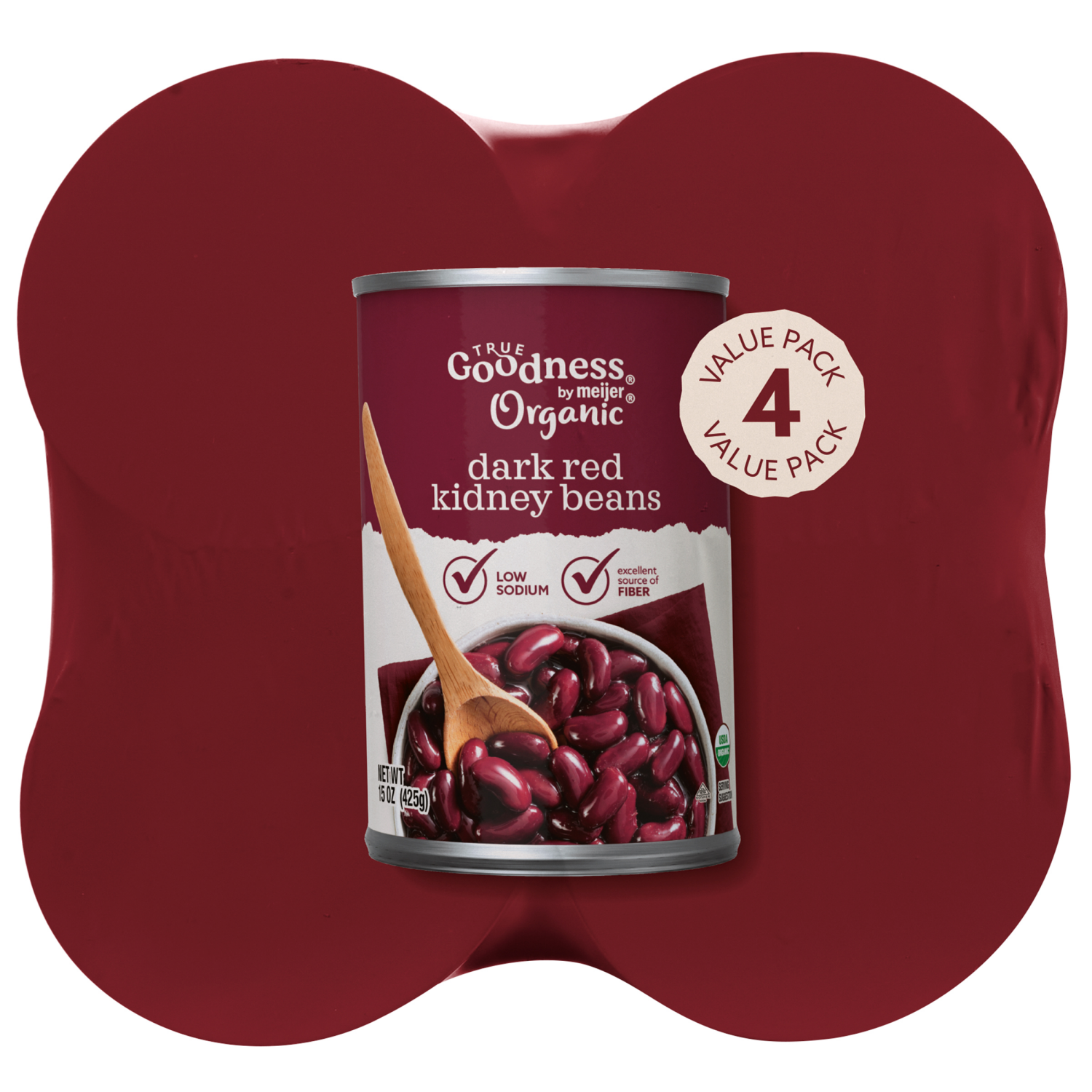 slide 2 of 2, True Goodness Organic Dark Red Kidney Bean - 4/15 oz, 4/15 oz