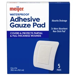 Meijer Adhesive Gauze Pad -- 4 X 4