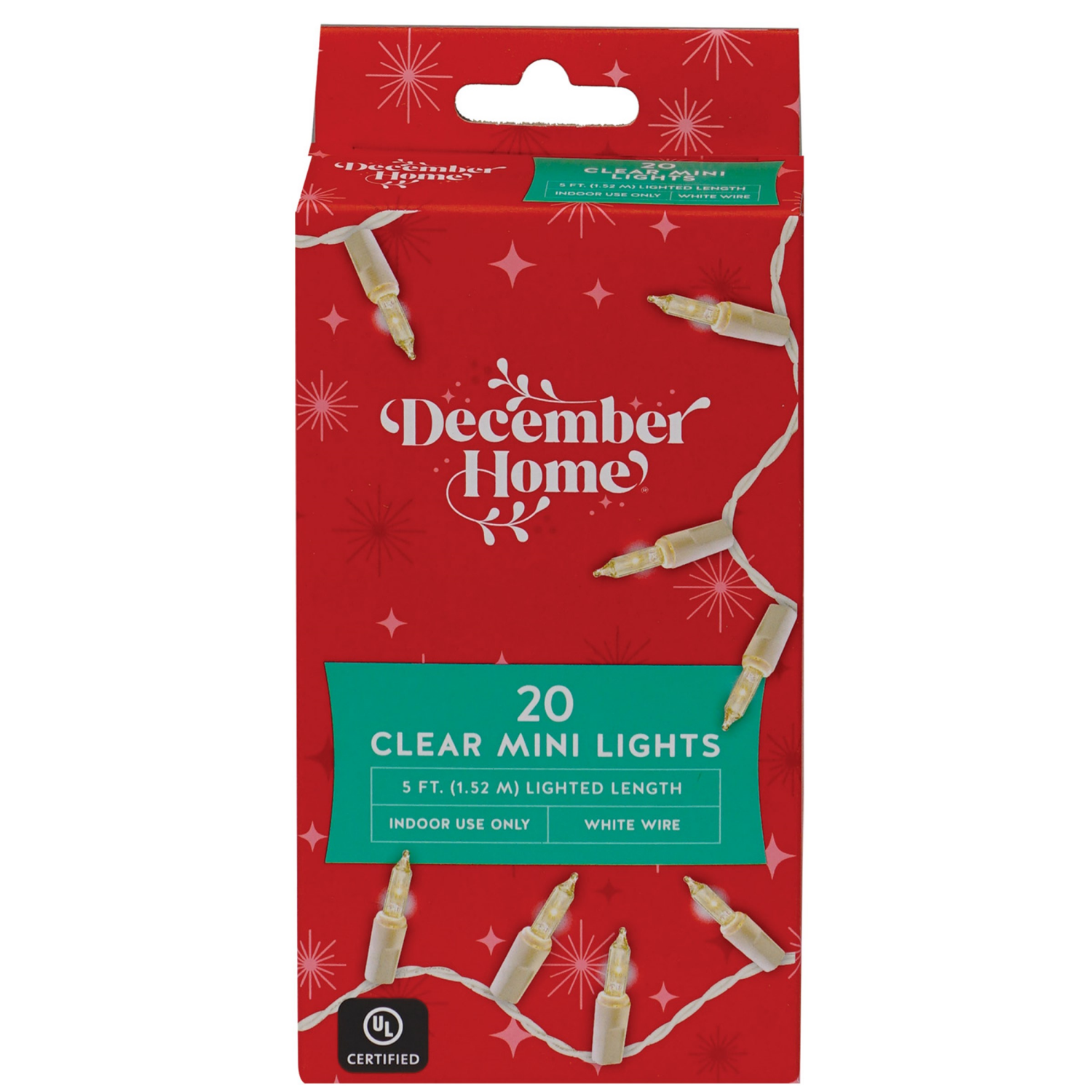 slide 4 of 5, December Home Mini Light Set, 20 ct