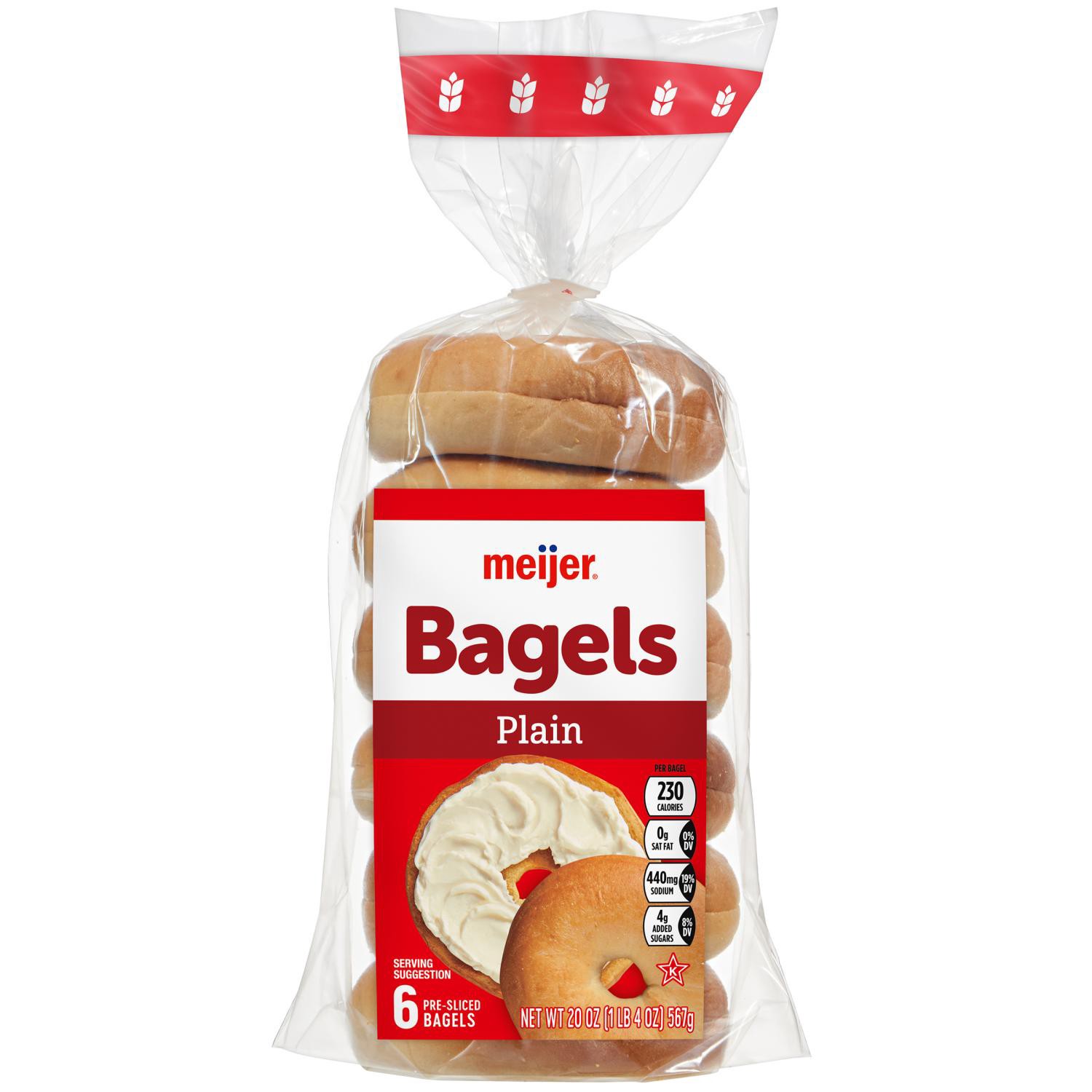 slide 1 of 3, Plain Bagels, 20 Oz, 6 Ct, 6 ct; 20 oz