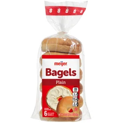 Meijer Bagels Plain 6 Ct/20 Oz