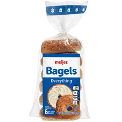 Meijer Bagels Everything, 20 Oz, 6 Ct