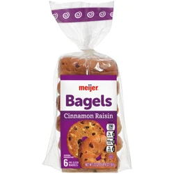 Meijer Bagels Cinnamon Raisin 6 Ct/20 Oz