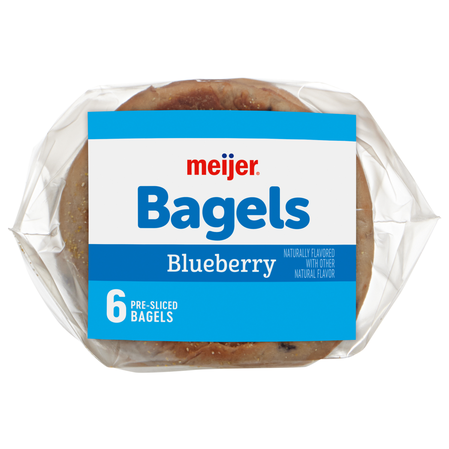 slide 3 of 3, Meijer Bagels Blueberry 6Ct/20 Oz, 6 ct; 20 oz