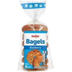 Meijer Bagels Blueberry, 20 Oz, 6 Ct