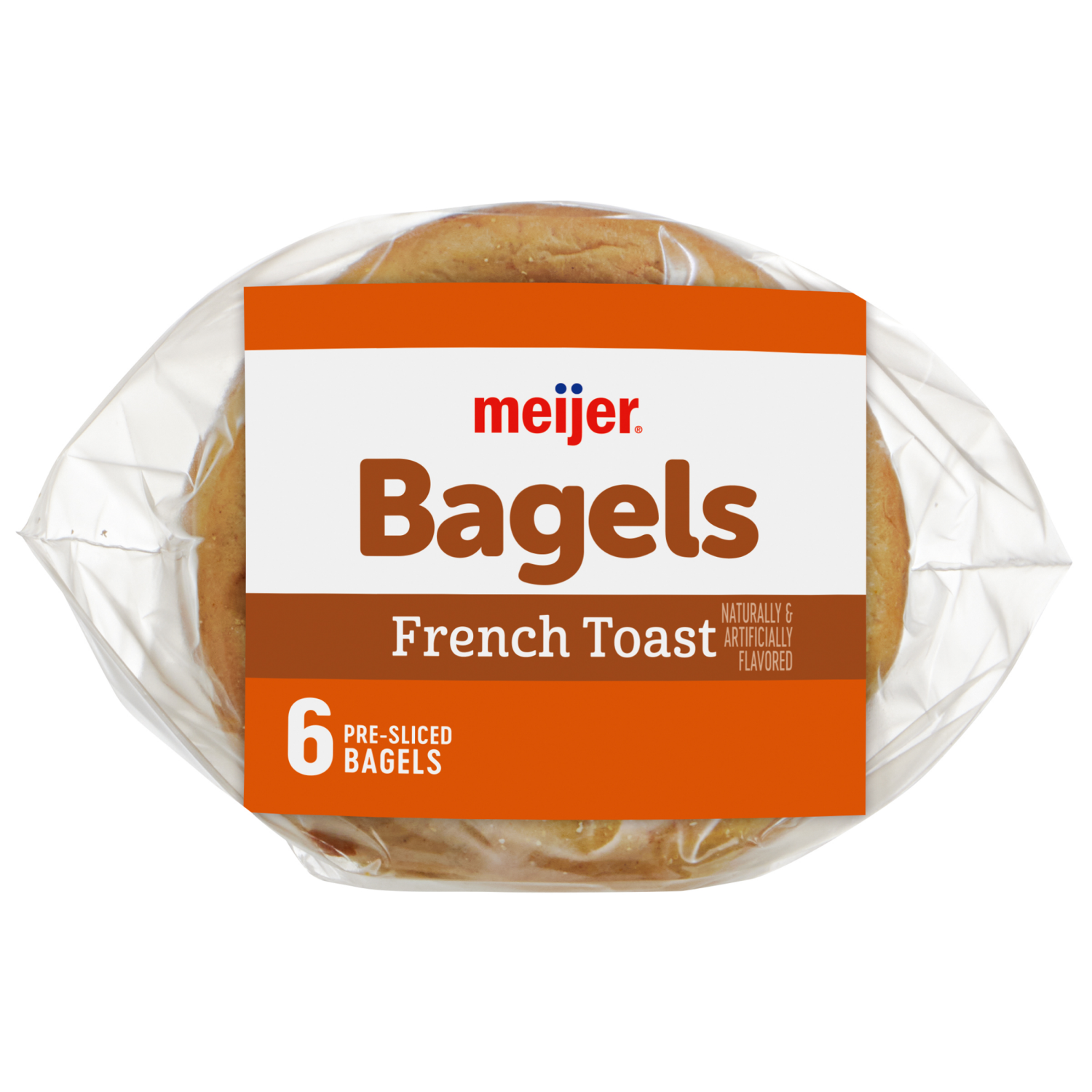 slide 3 of 3, Meijer Bagels French Toast 6 Ct 20 Oz, 6 ct; 20 oz